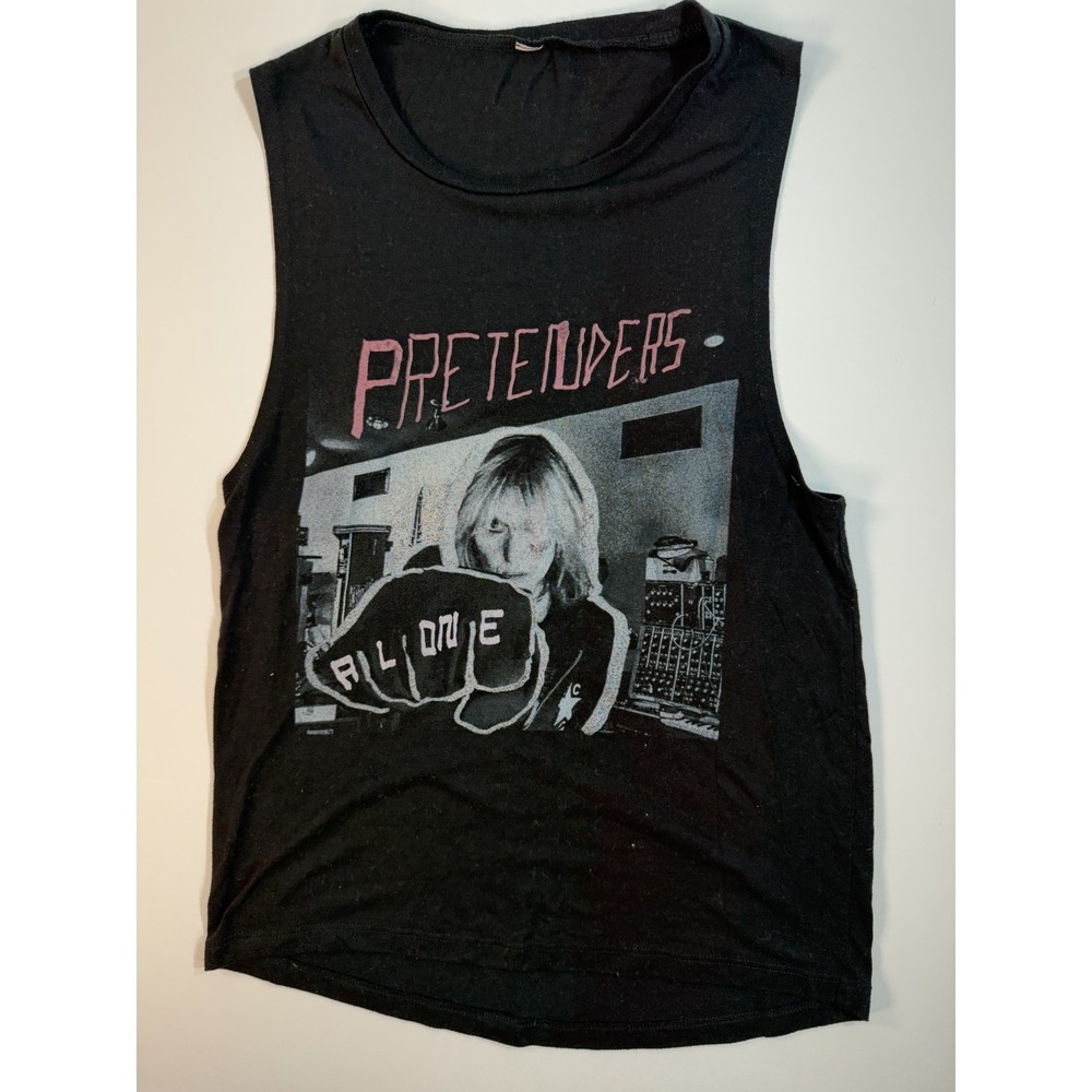 The Pretenders Sleeveless Band T Shirt Cut Off Rock Tee Black